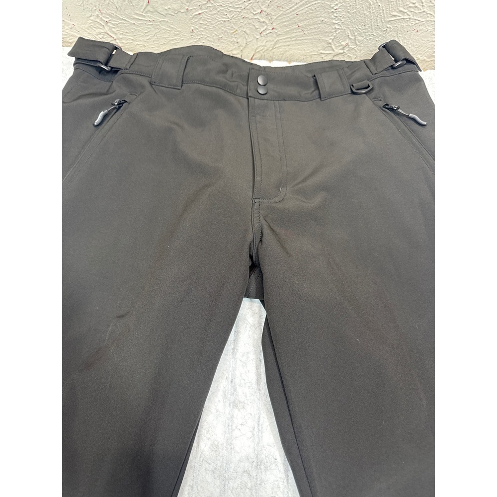 Outdoor Ventures Mens XL 38x30 Black Softshell Fleece‎ Lined Snow Pants 23SF0828